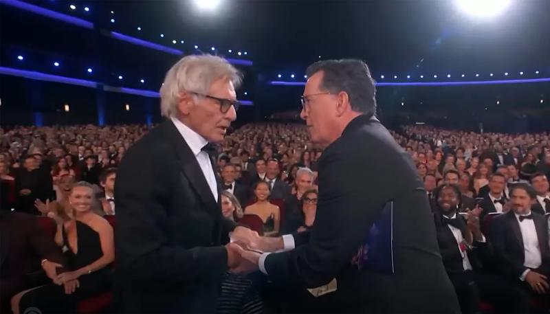 Стивен Кольбер попросил Харрисона Форда устроить его к Спилбергу