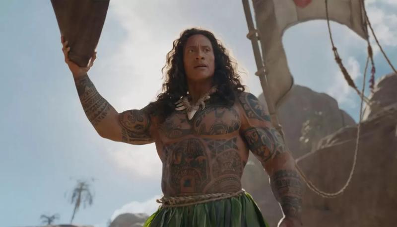 Фанаты осмеяли парик Дуэйна Джонсона в трейлере "Моаны"